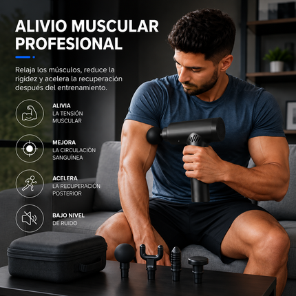 Pistola Masajeadora Pro con 6 velocidades