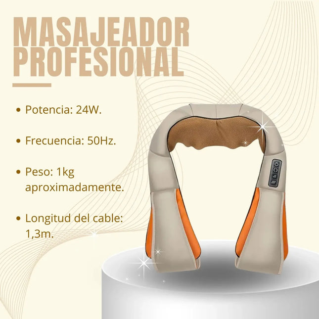 Masajeador Profesional Eléctrico de Cuello y Espalda