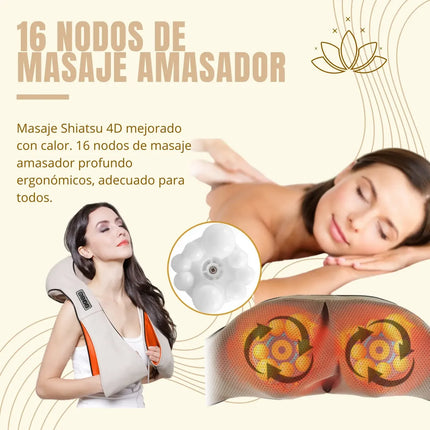 Masajeador Profesional Eléctrico de Cuello y Espalda