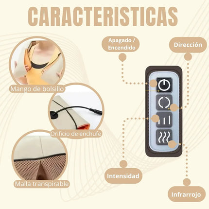 Masajeador Profesional Eléctrico de Cuello y Espalda