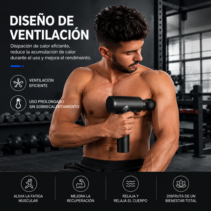 Pistola Masajeadora Pro con 6 velocidades